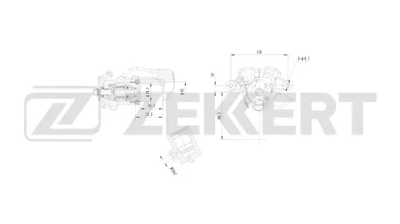 ZEKKERT BS8363 Тормозной суппорт задний правый Peugeot 308 07-, 307 00-, Citroen C4 I, II 04-, DS4 11-