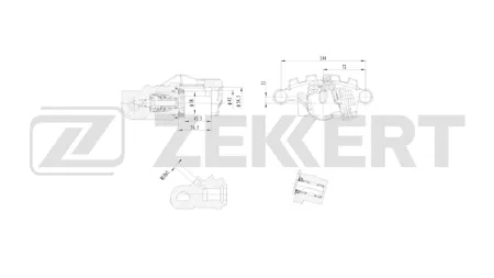 ZEKKERT BS8364 Тормозной суппорт задний левый Renault Laguna II 01-, Espace IV 06-