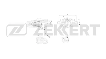 ZEKKERT BS8365 Тормозной суппорт задний правый Renault Laguna II 01-, Espace IV 06-