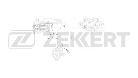 ZEKKERT BS8371 Тормозной суппорт задний правый Chevrolet Orlando (J309) 11-, Opel Zafira B 05-