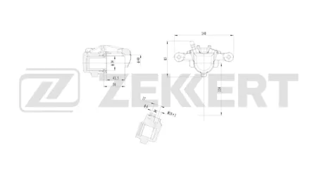 ZEKKERT BS8374 Тормозной суппорт задний левый Toyota Corolla (E120) 01-