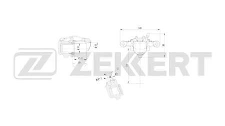 ZEKKERT BS8375 Тормозной суппорт задний правый Toyota Corolla (E120) 01-
