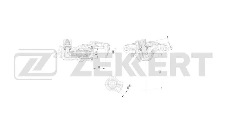 ZEKKERT BS8378 Тормозной суппорт задний левый Mazda 6 I, II 02-