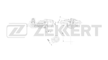ZEKKERT BS8379 Тормозной суппорт задний правый Mazda 6 I, II 02-