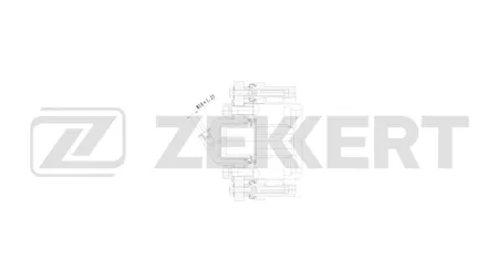 ZEKKERT BS8382 Тормозной суппорт передний левый (со скобой) Lada 112 (2112) 95-