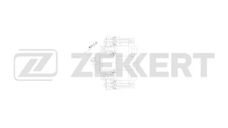 ZEKKERT BS8383 Тормозной суппорт передний правый (со скобой) Lada 112 (2112) 95-