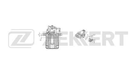 ZEKKERT BS8400 Тормозной суппорт задний левый Audi A4 II, III 06-