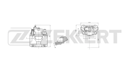 ZEKKERT BS8414 Тормозной суппорт передний левый Ford Mondeo IV 07-, Galaxy II 06-, лев,прав Freelander II 06-, Volvo S60 II 10- , S80 II 06-, XC70 II 07-
