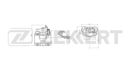ZEKKERT BS8415 Тормозной суппорт передний правый Ford Mondeo IV 07-, Galaxy II 06-, лев,прав Freelander II 06-, Volvo S60 II 10- , S80 II 06-, XC70 II 07-