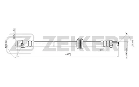 ZEKKERT BS9004 Шланг тормозной перед. BMW 3 (E36) 90-, Z3 (E36) 95-