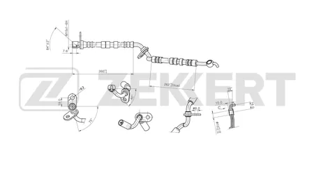 ZEKKERT BS9007 Шланг тормозной перед. правый Mazda 6 03-