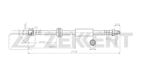 ZEKKERT BS9013 Шланг тормозной перед. Mercedes ML-Class (W164) 05-, GL-Class (X164) 06-