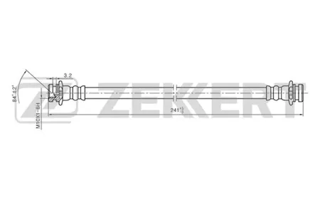 ZEKKERT BS9019 Шланг тормозной задн. Chevrolet Spark (M200) 05-, Daewoo Matiz (M100, KLA4) 98-