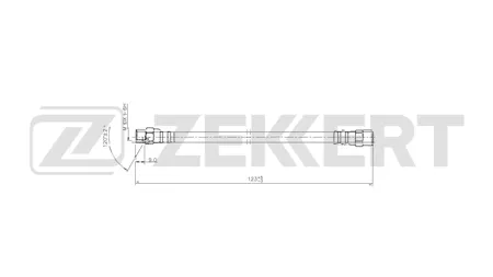 ZEKKERT BS9062 Шланг тормозной задн. правый BMW 5 (E39) 95-