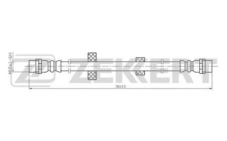 ZEKKERT BS9072 Шланг тормозной перед. VW TranSporter IV 90-