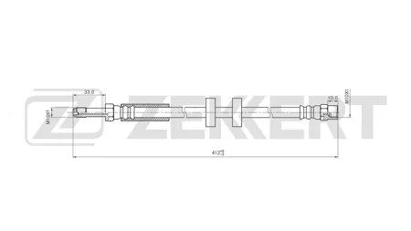 ZEKKERT BS9087 Шланг тормозной перед. Volvo XC90 02-