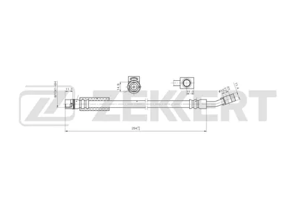 ZEKKERT BS9095 Шланг тормозной перед. Opel Meriva A 03-