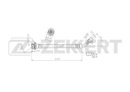 ZEKKERT BS9104 Шланг тормозной задн. правый Nissan Pathfinder (R51) 05-