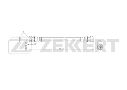 ZEKKERT BS9115 Шланг тормозной задн. Mazda 323 VI 98-, 626 IV,V 91-, Premacy 99-