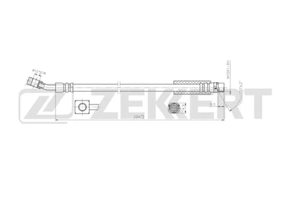 ZEKKERT BS9124 Шланг тормозной перед. Opel Corsa C 00-