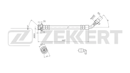 ZEKKERT BS9138 Шланг тормозной задн. Nissan Pathfinder III 05-