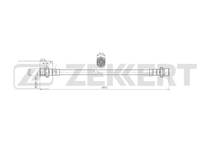 ZEKKERT BS9146 Шланг тормозной задн. правый Toyota LC 90 96-, Hilux (N110, N120, N130) 15-, Toyota  Yaris (P130) 11-