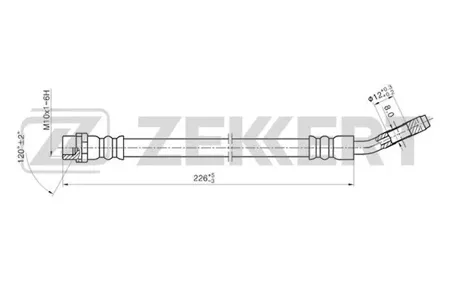 ZEKKERT BS9195 Шланг тормозной задн. Audi A4 94-