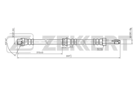 ZEKKERT BS9196 Шланг тормозной задн. BMW 3 (E36) 94-, 3 (E46) 98-