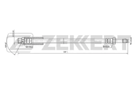 ZEKKERT BS9209 Шланг тормозной задн. BMW 5 (E39) 95-