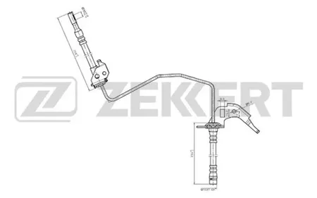 ZEKKERT BS9234 Шланг тормозной задн. левый Opel Astra G, H 98-, Meriva A, B 03-, Zafira A, B 02-