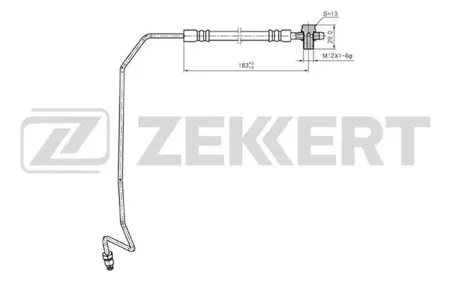 ZEKKERT BS9244 Шланг тормозной задн. правый Audi A6 II 97-, VW Passat V 96-