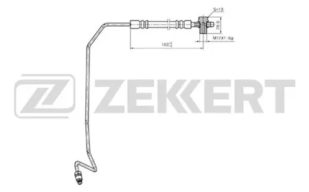 ZEKKERT BS9245 Шланг тормозной задн. левый Audi A6 II 97-, VW Passat V 96-