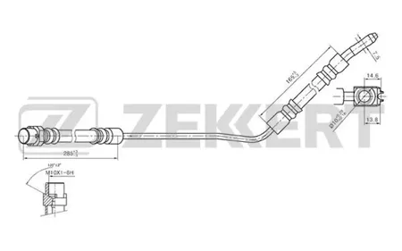 ZEKKERT BS9324 Шланг тормозной задн. левый BMW X5 (E53) 00-, Mazda Tribute 04-