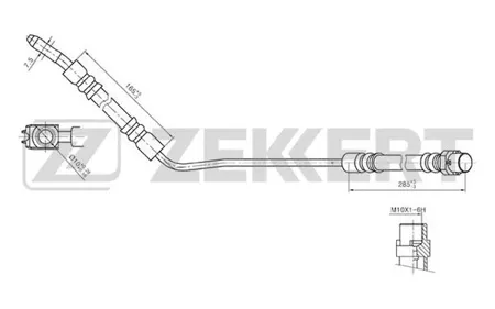 ZEKKERT BS9325 Шланг тормозной задн. правый BMW X5 (E53) 00-