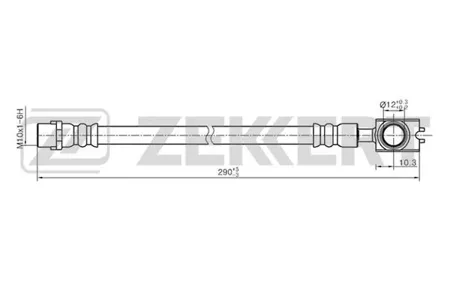 ZEKKERT BS9341 Шланг тормозной задн. Audi A4 II 00-, A4 III 04-, Seat Exeo 08-