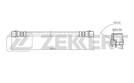 ZEKKERT BS9393 Шланг тормозной Mercedes Sprinter 4-t (904) 96-, VW LT 28-35 II 96-, 28-46 II 96- (замена для BS-9410)