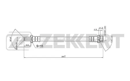 ZEKKERT BS9408 Шланг тормозной задн. Ford Transit 06-