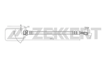 ZEKKERT BS9413 Шланг тормозной задн. правый Hyundai Tucson 04-, Kia Sportage 04-