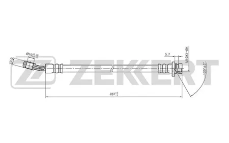 ZEKKERT BS9414 Шланг тормозной задн. правый Hyundai i30 07-