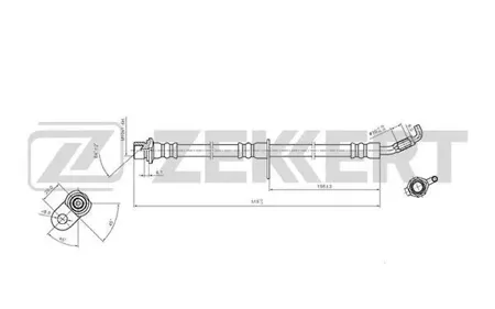 ZEKKERT BS9418 Шланг тормозной перед. левый Toyota Carina E (T190) 92-, Picnic (M10) 96-