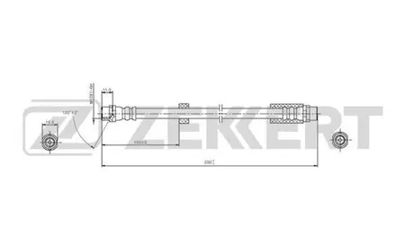 ZEKKERT BS9422 Шланг тормозной перед. Audi A4 00-, Seat Exeo 08-, Seat Exeo ST 09-