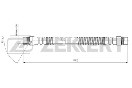 ZEKKERT BS9437 Шланг тормозной задн. Renault Megane 96-, Scenic 99-