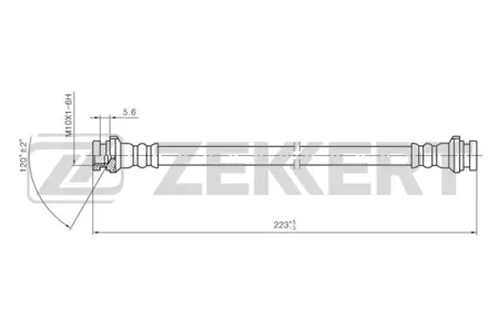 ZEKKERT BS9438 Шланг тормозной задн. Nissan Micra (K11) 92-