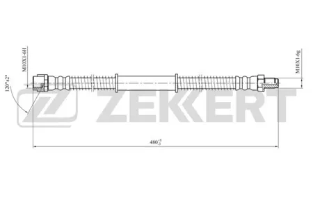 ZEKKERT BS9439 Шланг тормозной перед. Mercedes CLS (218) 11-, E-Class (212) 09-, S-Class (216, 221) 05-