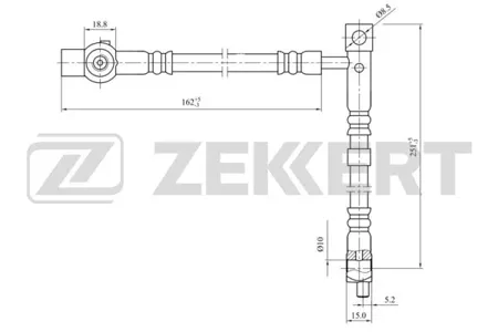 ZEKKERT BS9440 Шланг тормозной перед. правый Nissan Primera (P12, WP12) 02-