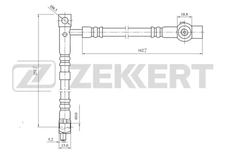 ZEKKERT BS9441 Шланг тормозной перед. левый Nissan Primera (P12, WP12) 02-