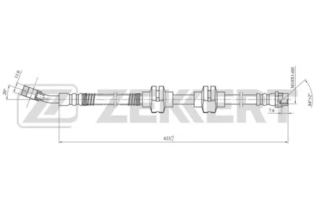 ZEKKERT BS9447 Шланг тормозной перед. правый Opel Astra J 11-, Cascada 13-