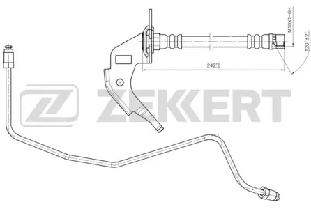 ZEKKERT BS9459 Шланг тормозной задн. правый Opel Astra F, G, H 91-, Co Mercedes o 01-, Zafira A, B 99-