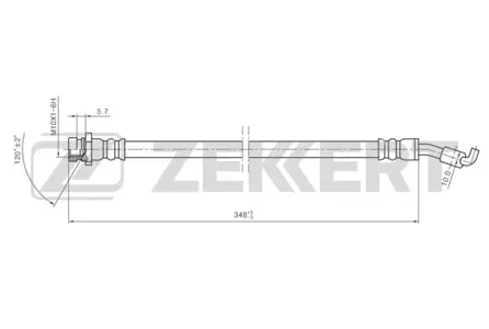 ZEKKERT BS9465 Шланг тормозной задн. левый Hyundai ix35 10-, Kia Sportage III 10-