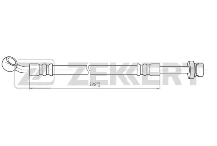 ZEKKERT BS9472 Шланг тормозной перед. левый Hyundai Santa Fe II 08-, Kia Sorento II 09-